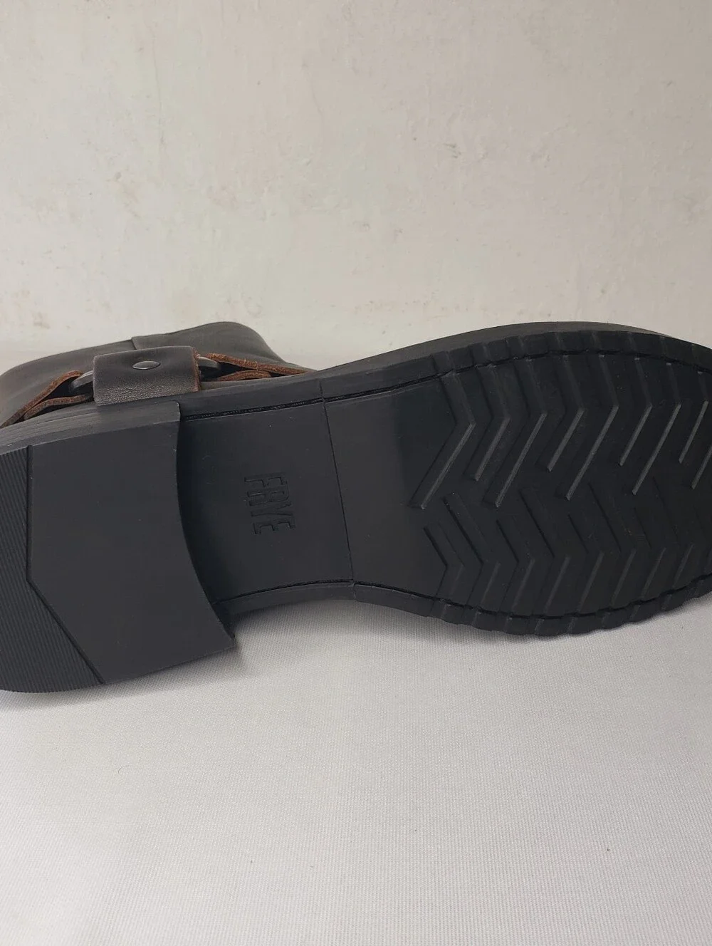 Frye SINGLE RIGHT BOOT ONLY Brown Leather Harness REPLACEMENT AMPUTEE